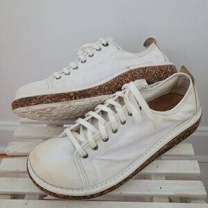 AS IS Canvas Upper Birkenstock White Sneakers-Size 40